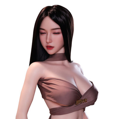 comprar SexToys cabeza para el broche con el pelo largo negro recto, silicona de sujeción cabeza de muñeca sexual para el broche Fabricación en línea